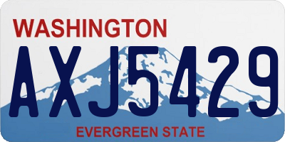 WA license plate AXJ5429