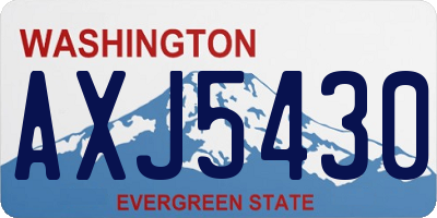 WA license plate AXJ5430