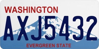 WA license plate AXJ5432