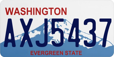 WA license plate AXJ5437