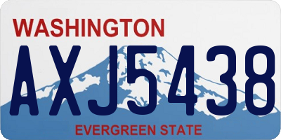 WA license plate AXJ5438