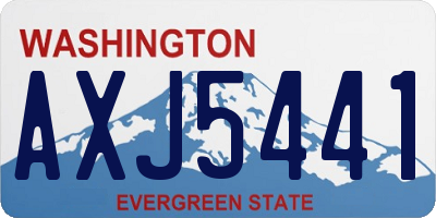 WA license plate AXJ5441