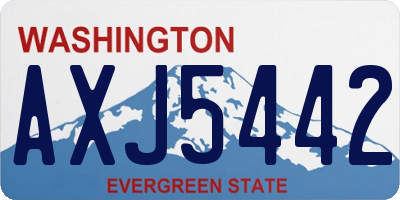 WA license plate AXJ5442
