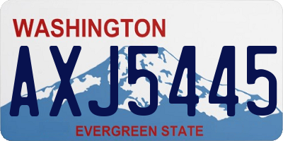 WA license plate AXJ5445