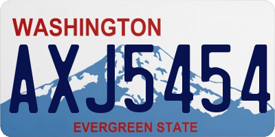 WA license plate AXJ5454