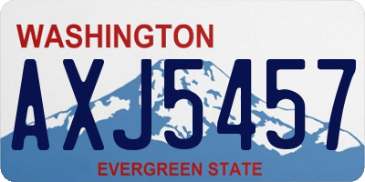 WA license plate AXJ5457