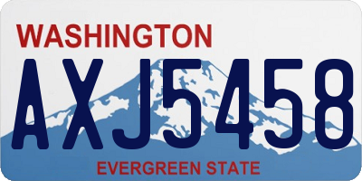 WA license plate AXJ5458