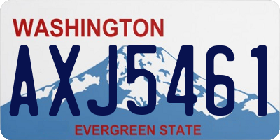 WA license plate AXJ5461