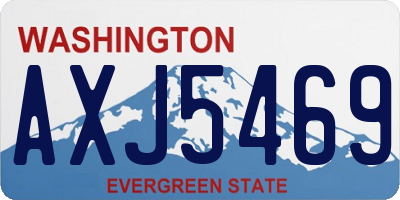 WA license plate AXJ5469