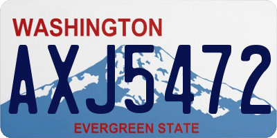 WA license plate AXJ5472