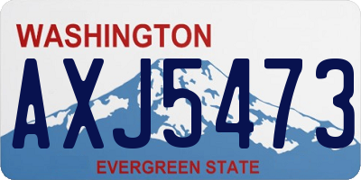 WA license plate AXJ5473