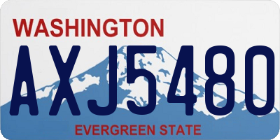 WA license plate AXJ5480