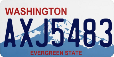 WA license plate AXJ5483
