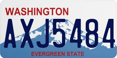 WA license plate AXJ5484