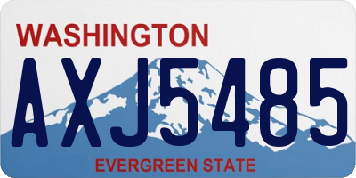 WA license plate AXJ5485