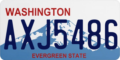 WA license plate AXJ5486