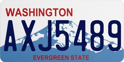 WA license plate AXJ5489