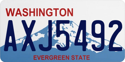WA license plate AXJ5492