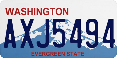 WA license plate AXJ5494