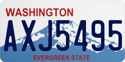WA license plate AXJ5495