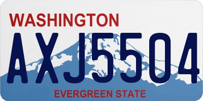 WA license plate AXJ5504