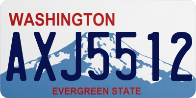 WA license plate AXJ5512