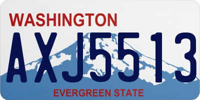 WA license plate AXJ5513