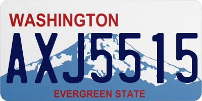 WA license plate AXJ5515
