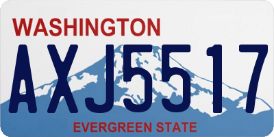 WA license plate AXJ5517