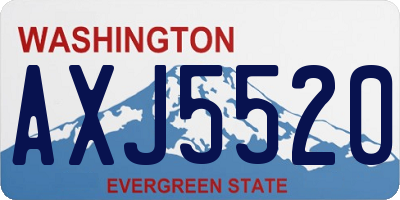 WA license plate AXJ5520