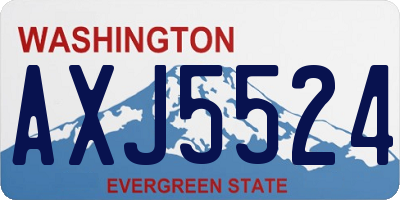 WA license plate AXJ5524
