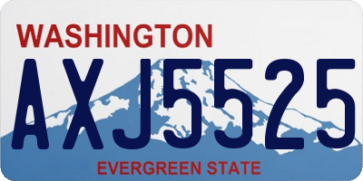WA license plate AXJ5525