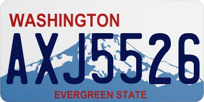 WA license plate AXJ5526