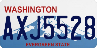 WA license plate AXJ5528