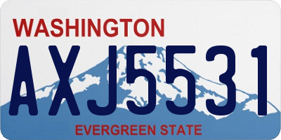 WA license plate AXJ5531