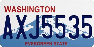 WA license plate AXJ5535