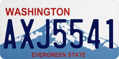 WA license plate AXJ5541