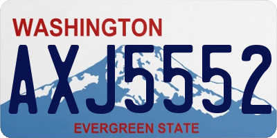 WA license plate AXJ5552