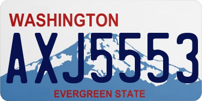 WA license plate AXJ5553