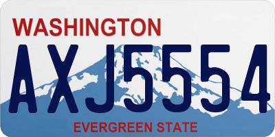 WA license plate AXJ5554
