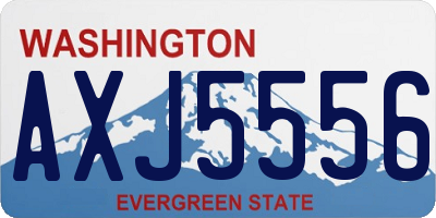 WA license plate AXJ5556