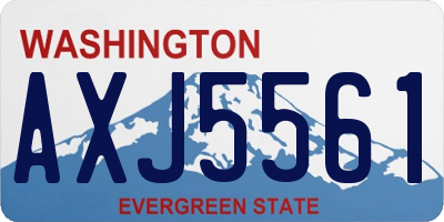 WA license plate AXJ5561