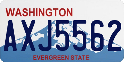 WA license plate AXJ5562