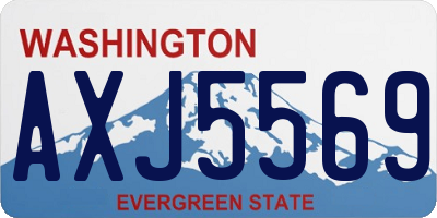 WA license plate AXJ5569