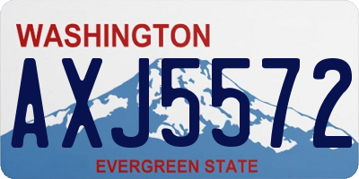 WA license plate AXJ5572