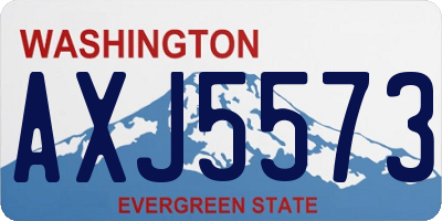 WA license plate AXJ5573