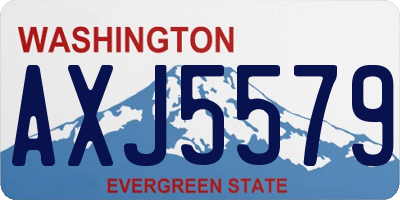 WA license plate AXJ5579