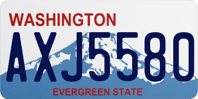 WA license plate AXJ5580