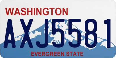 WA license plate AXJ5581