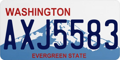 WA license plate AXJ5583